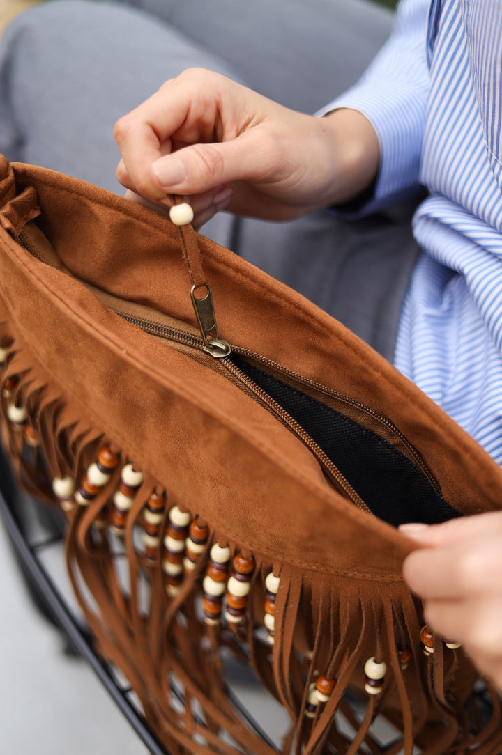 Boho suede Fringe bag