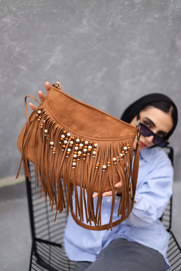 Boho suede Fringe bag