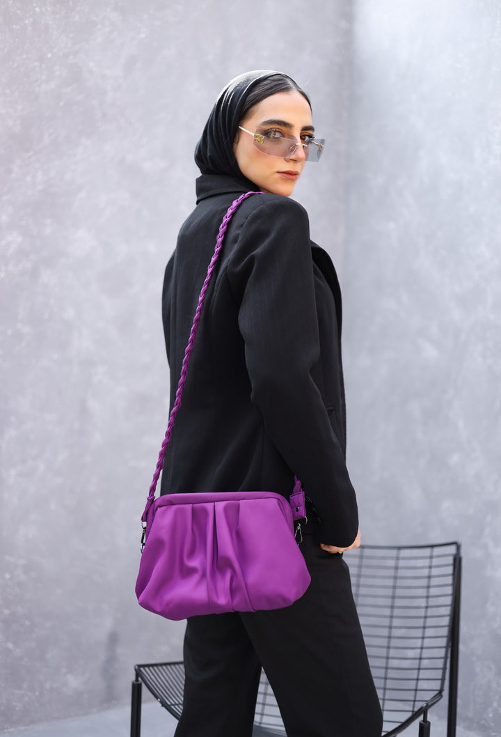 Indigo purple frameless bag