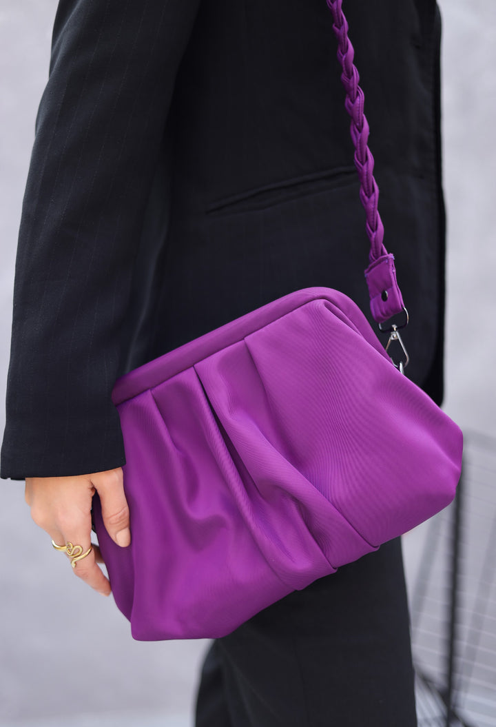 Indigo purple frameless bag