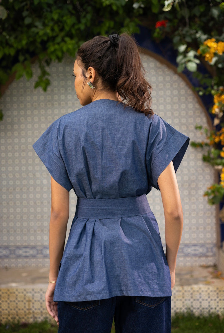 Navy Pearl Wrap