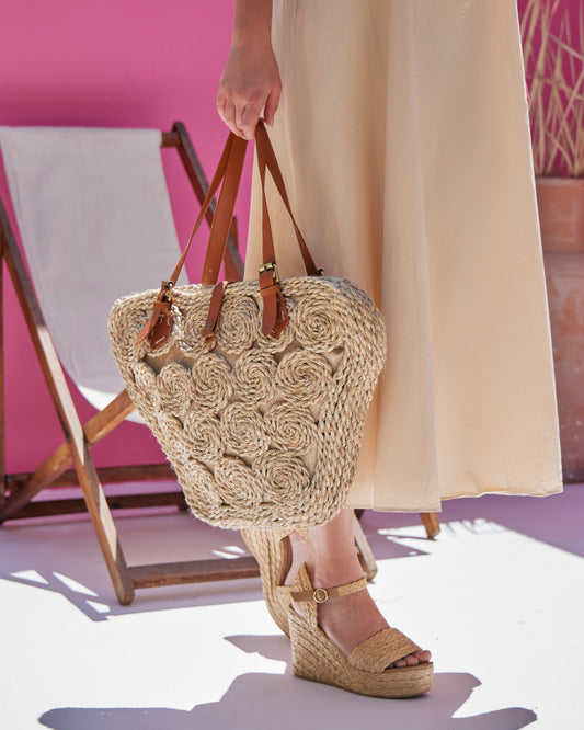 rhombus wicker bag