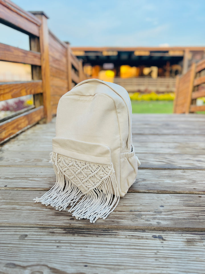 Macrame backpack