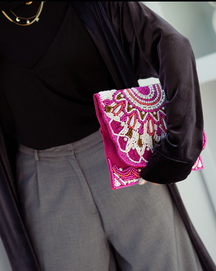 Fuchsia clutch