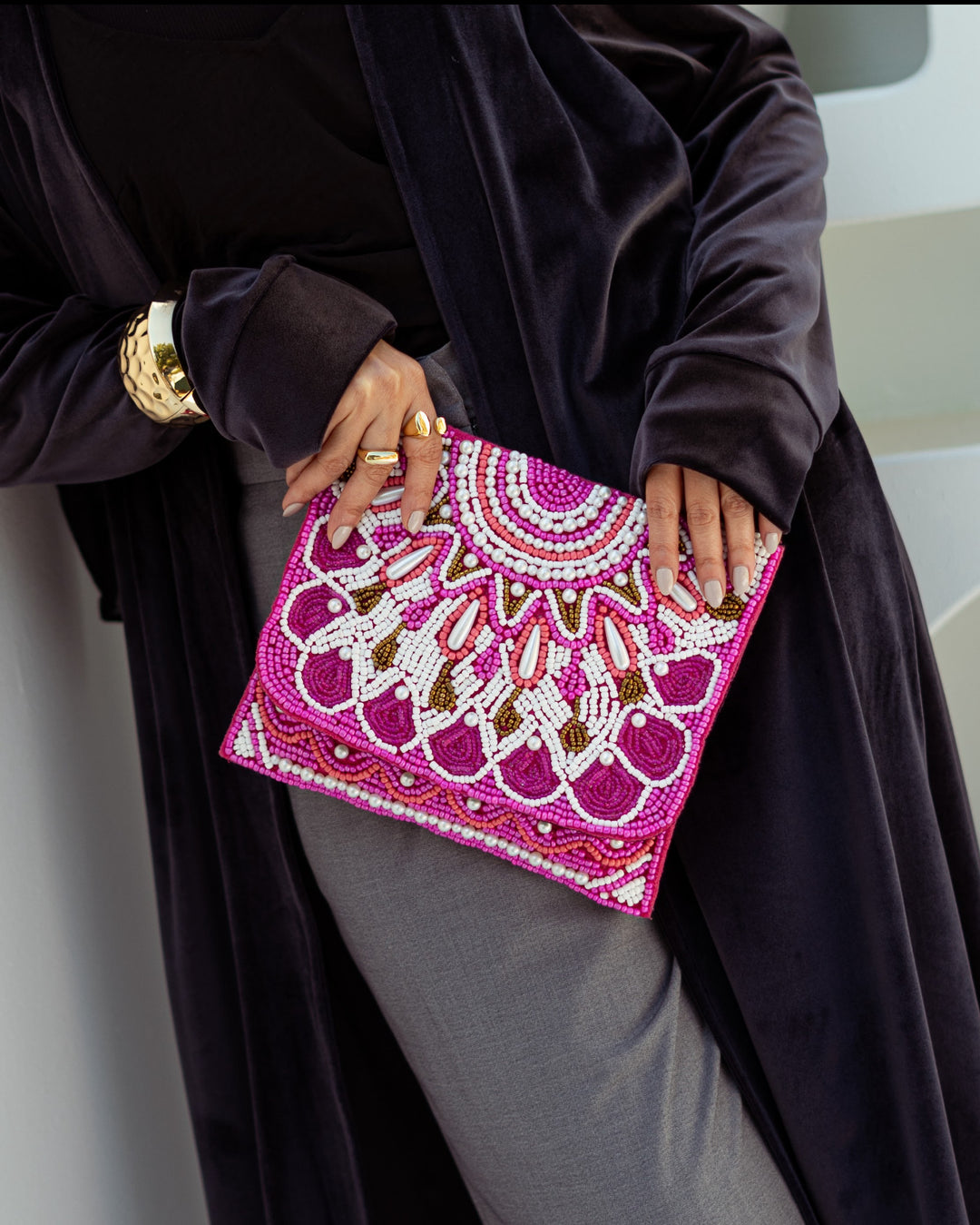 Fuchsia clutch