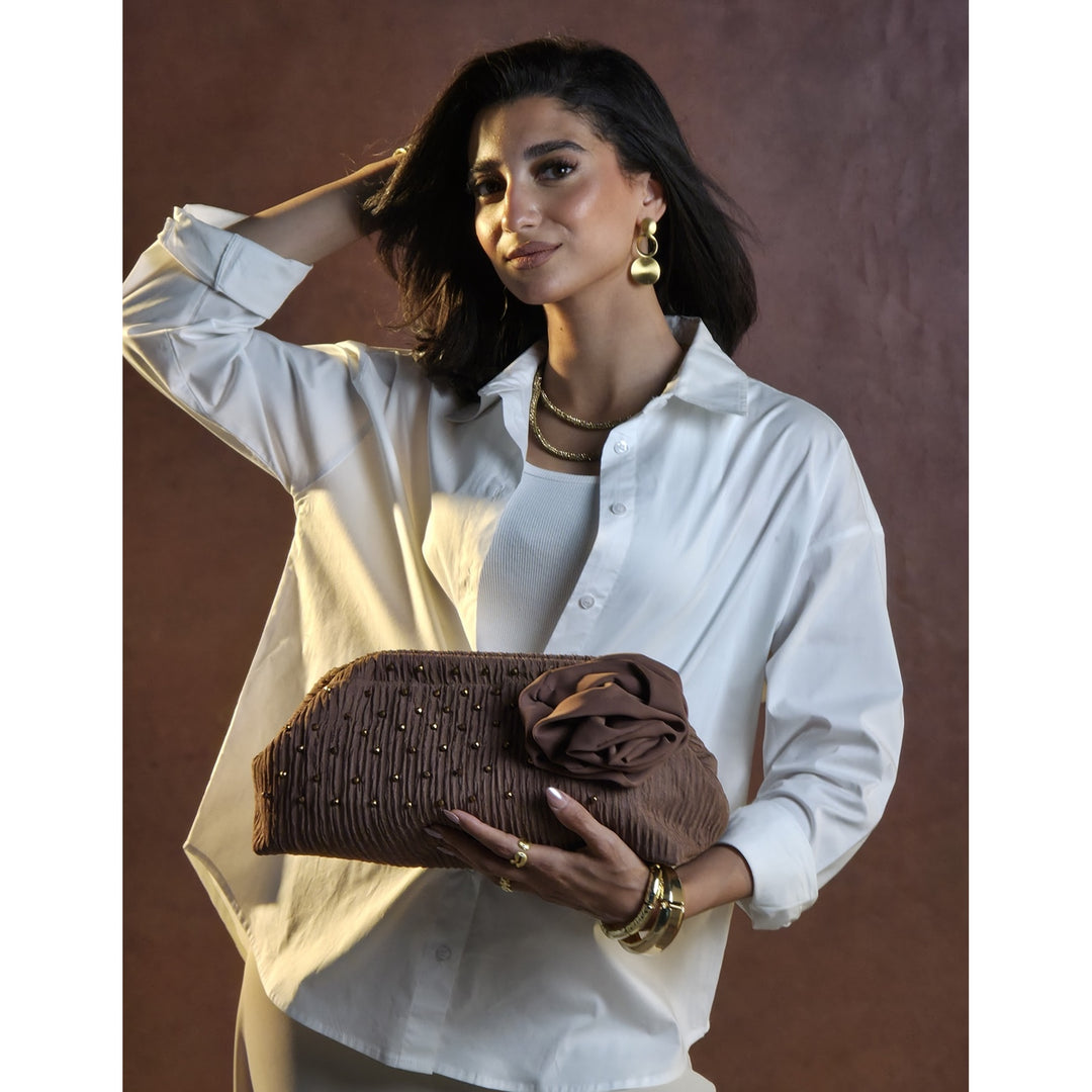 Mocha brown frame bag