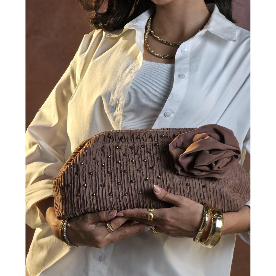 Mocha brown frame bag