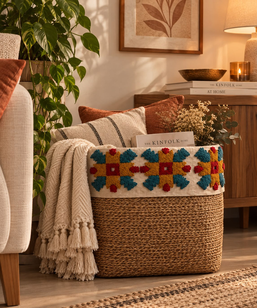 Nile Motif Basket