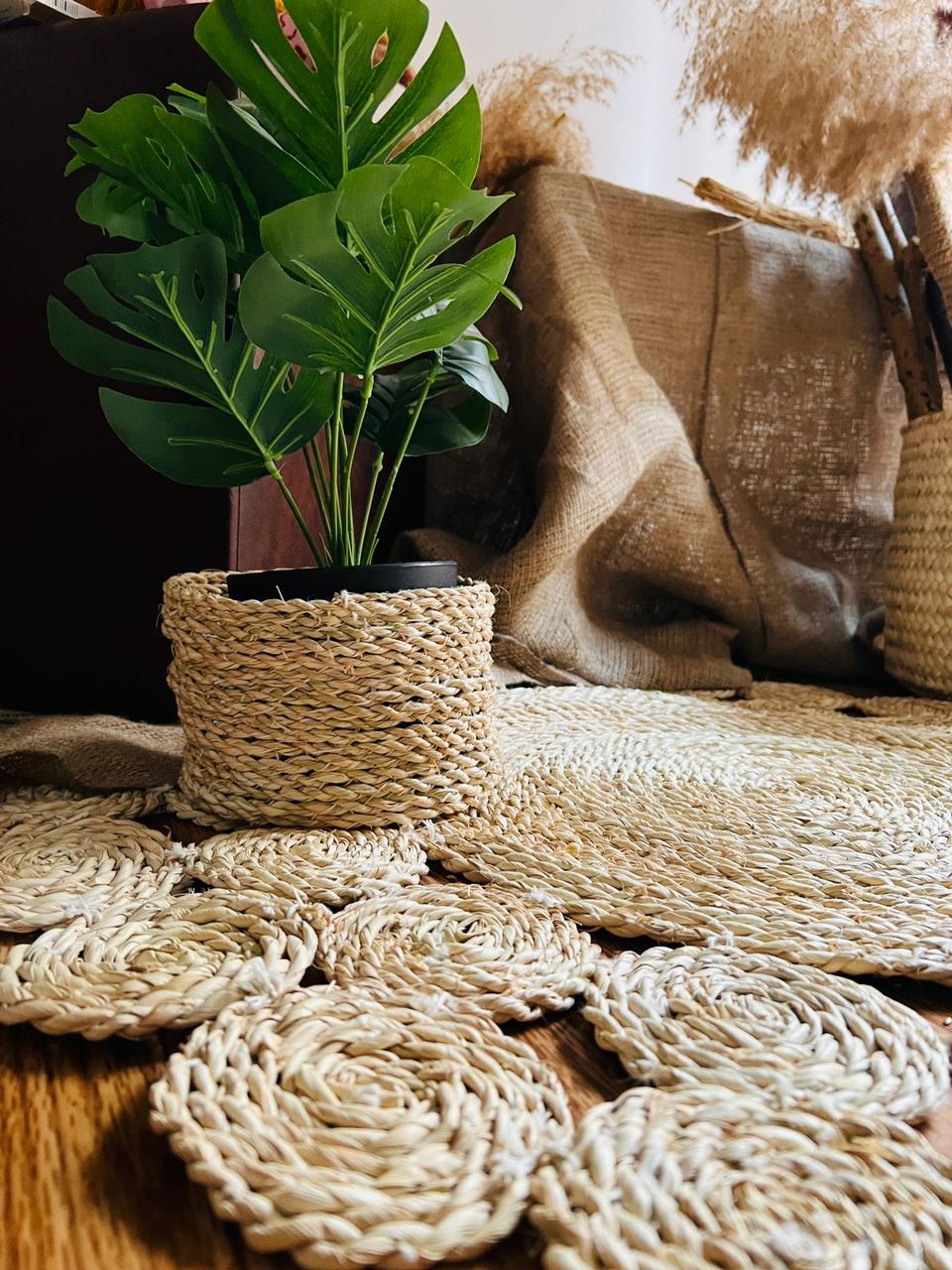 Braided Wicker Basket